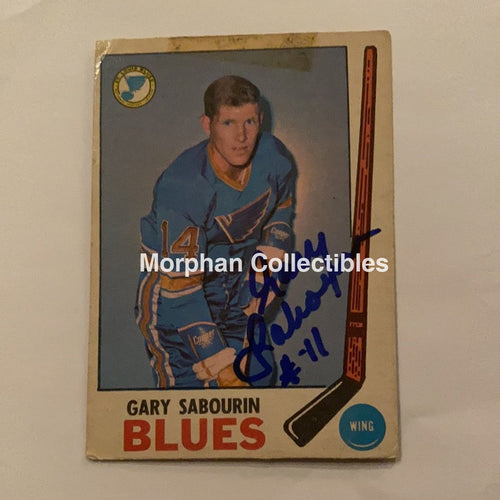 Gary Sabourin - Autographed Card 1969-70 Opc