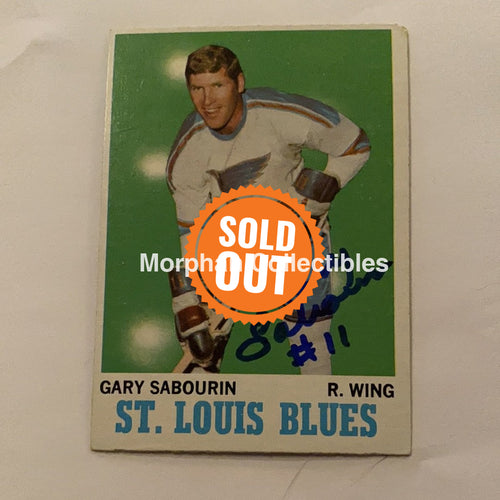 Gary Sabourin - Autographed Card 1969-70 Topps
