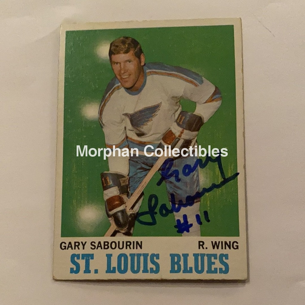 Gary Sabourin - Autographed Card 1969-70 Topps