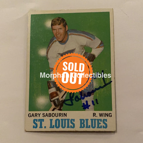 Gary Sabourin - Autographed Card 1969-70 Topps