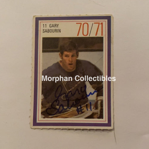 Gary Sabourin - Autographed Card 1970-71 Mini Card
