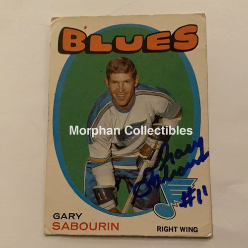 Gary Sabourin - Autographed Card 1971-72 Opc