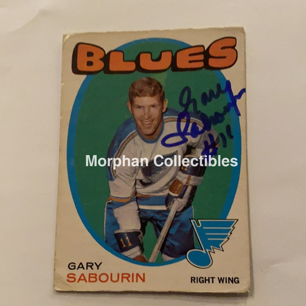 Gary Sabourin - Autographed Card 1971-72 Opc