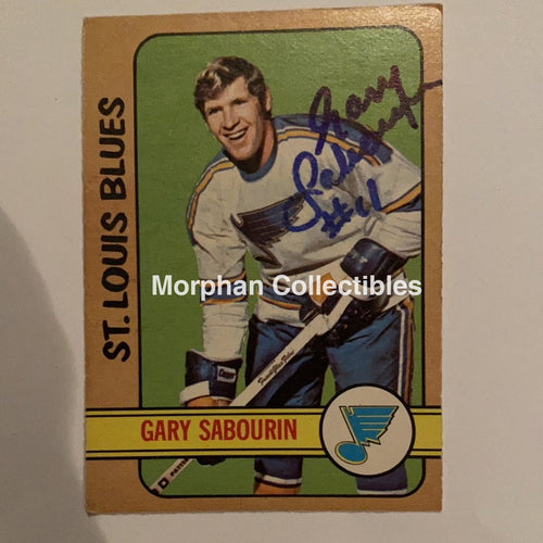 Gary Sabourin - Autographed Card 1972-73 Opc