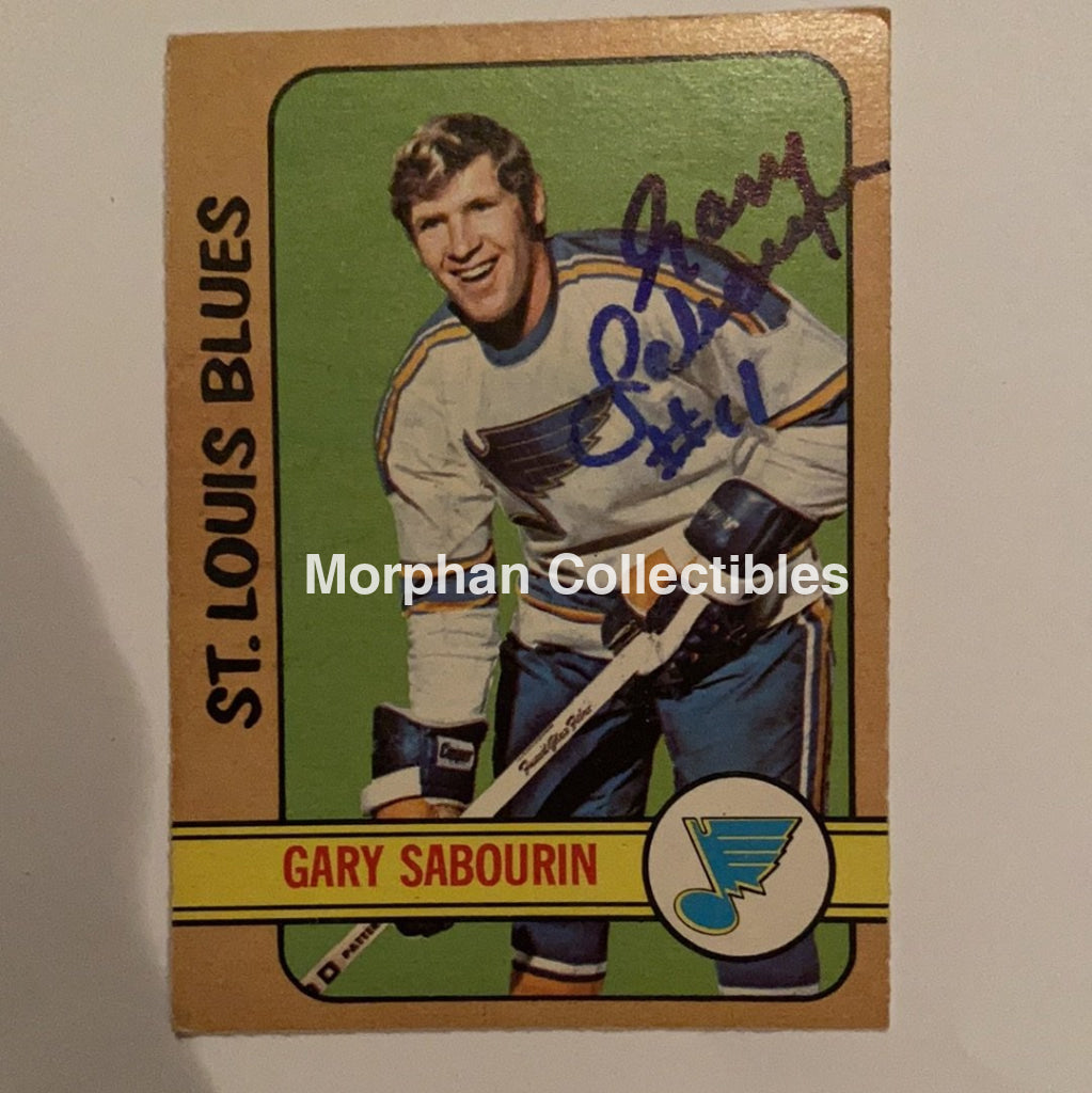 Gary Sabourin - Autographed Card 1972-73 Opc