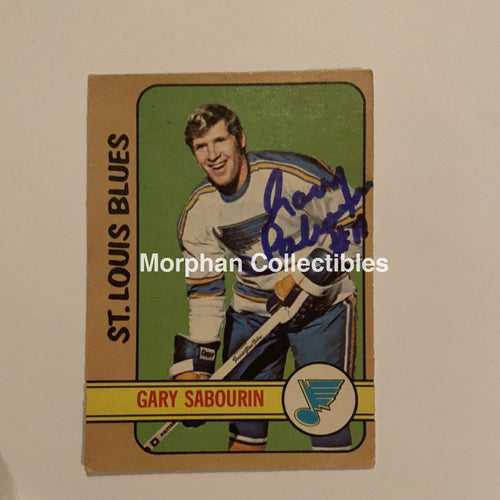 Gary Sabourin - Autographed Card 1972-73 Opc