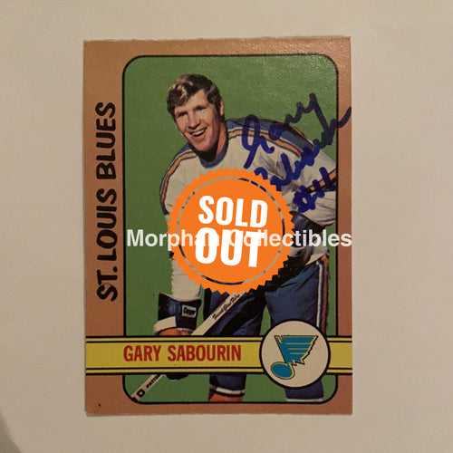 Gary Sabourin - Autographed Card 1972-73 Opc