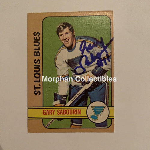 Gary Sabourin - Autographed Card 1972-73 Opc