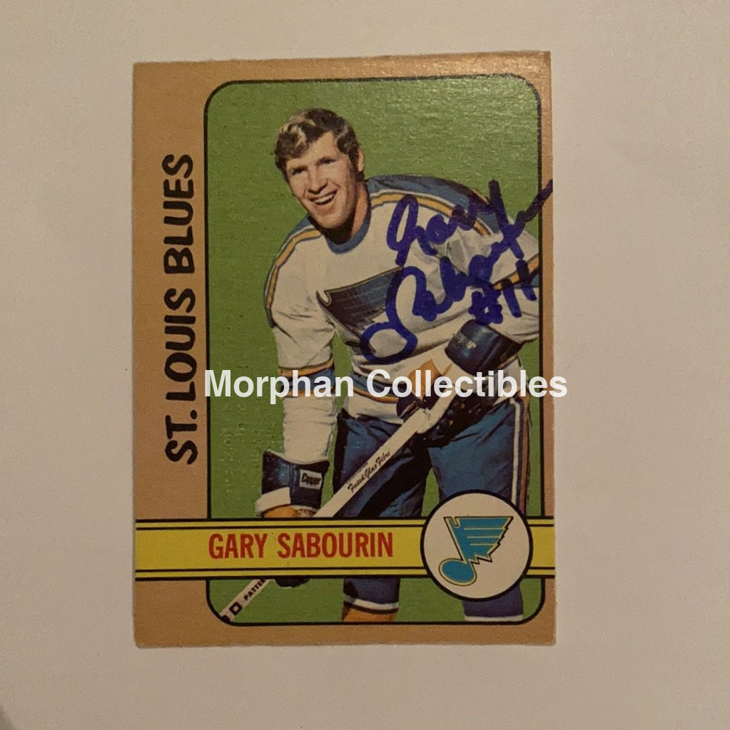 Gary Sabourin - Autographed Card 1972-73 Opc