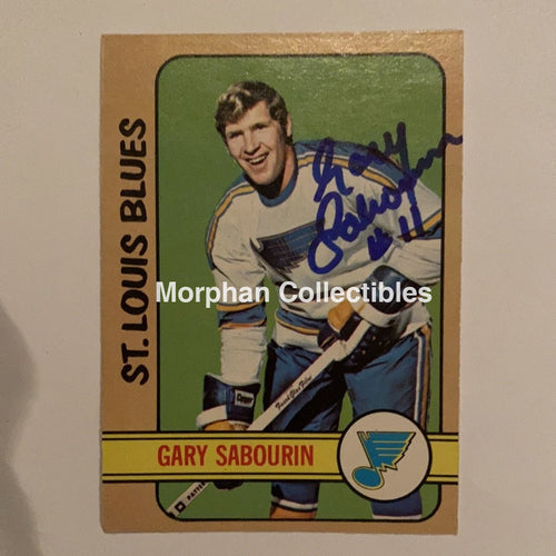 Gary Sabourin - Autographed Card 1972-73 Opc