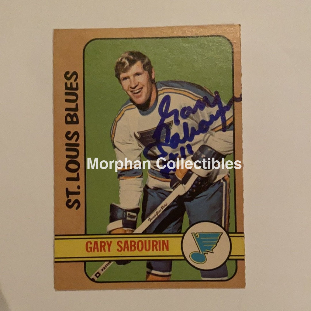 Gary Sabourin - Autographed Card 1972-73 Opc