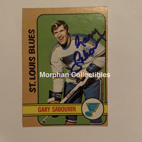 Gary Sabourin - Autographed Card 1972-73 Opc