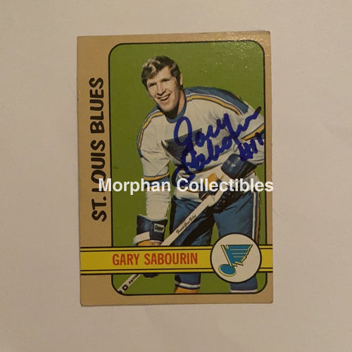 Gary Sabourin - Autographed Card 1972-73 Topps