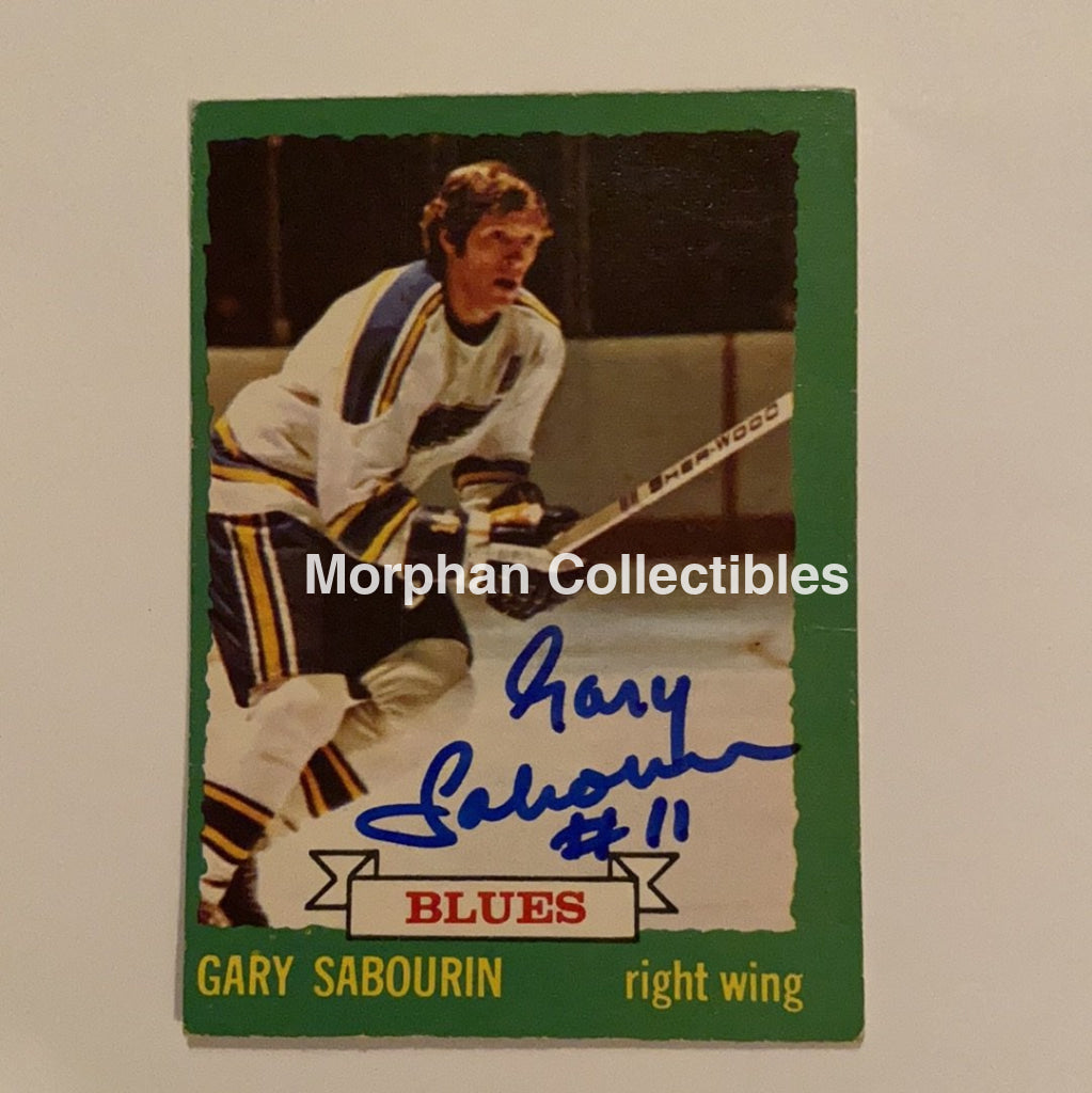 Gary Sabourin - Autographed Card 1973-74 Opc