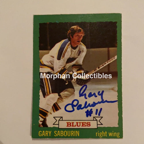 Gary Sabourin - Autographed Card 1973-74 Opc