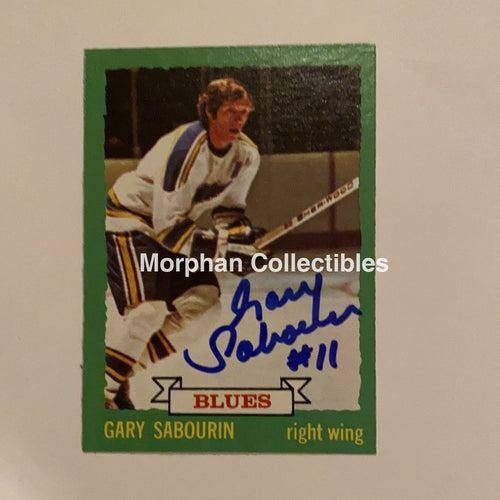 Gary Sabourin - Autographed Card 1973-74 Topps
