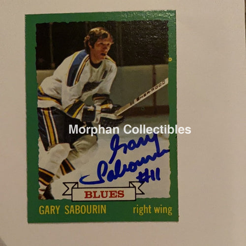 Gary Sabourin - Autographed Card 1973-74 Topps