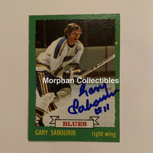 Gary Sabourin - Autographed Card 1973-74 Topps