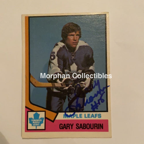 Gary Sabourin - Autographed Card 1974-75 Opc