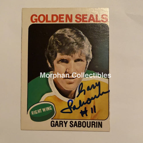 Gary Sabourin - Autographed Card 1975-76 Opc