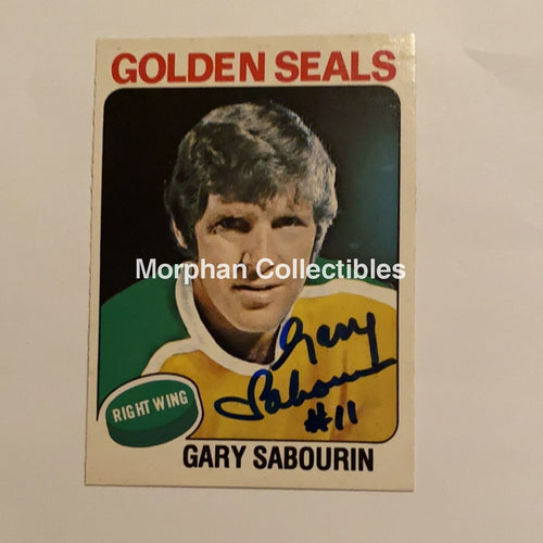 Gary Sabourin - Autographed Card 1975-76 Opc