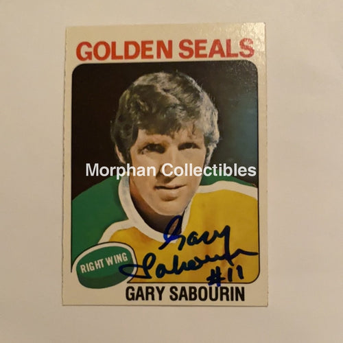 Gary Sabourin - Autographed Card 1975-76 Opc