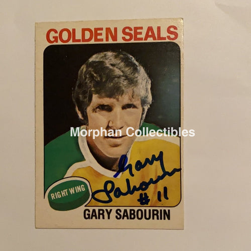 Gary Sabourin - Autographed Card 1975-76 Opc