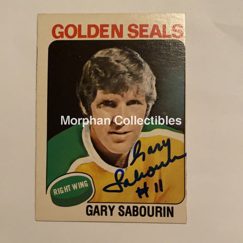 Gary Sabourin - Autographed Card 1975-76 Opc