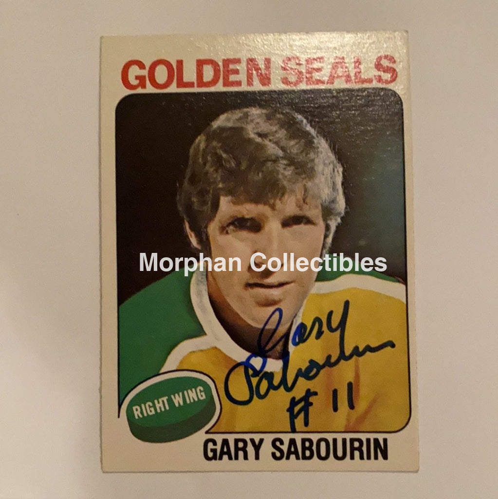 Gary Sabourin - Autographed Card 1975-76 Opc