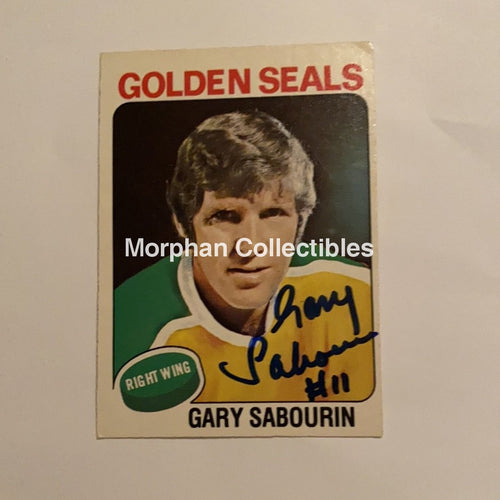 Gary Sabourin - Autographed Card 1975-76 Opc