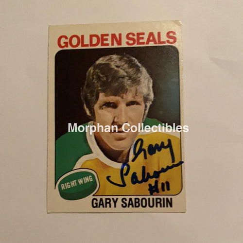 Gary Sabourin - Autographed Card 1975-76 Opc