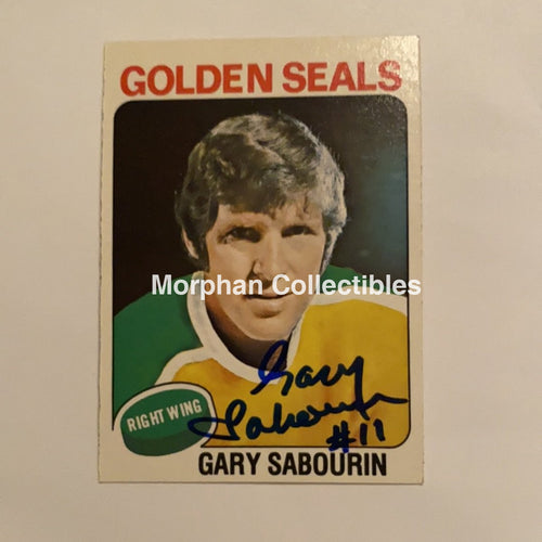 Gary Sabourin - Autographed Card 1975-76 Opc