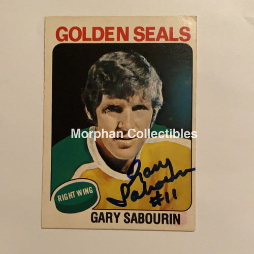 Gary Sabourin - Autographed Card 1975-76 Opc