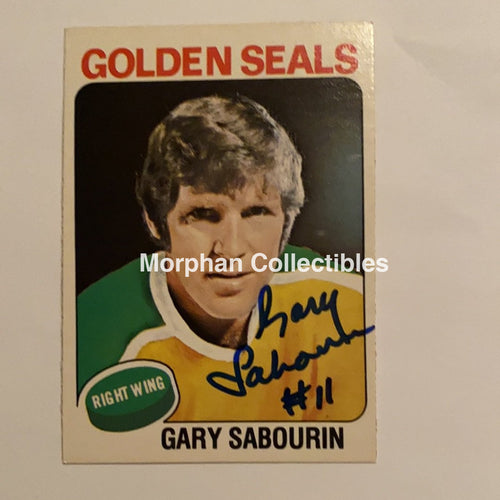 Gary Sabourin - Autographed Card 1975-76 Opc