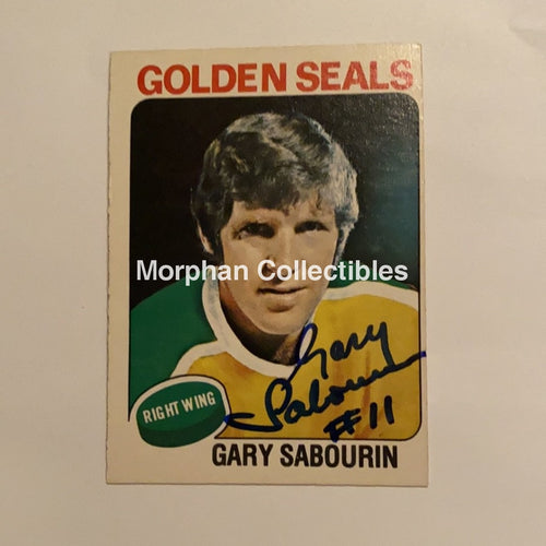 Gary Sabourin - Autographed Card 1975-76 Opc