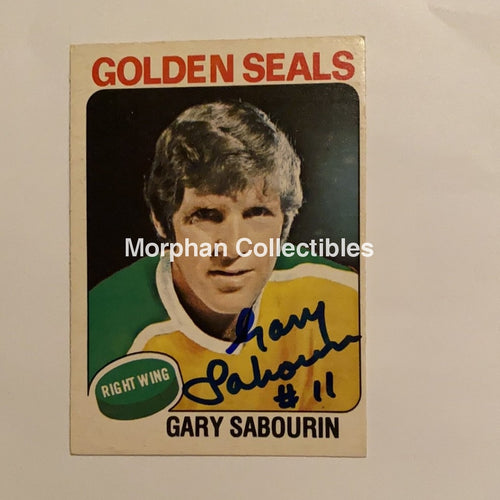 Gary Sabourin - Autographed Card 1975-76 Opc