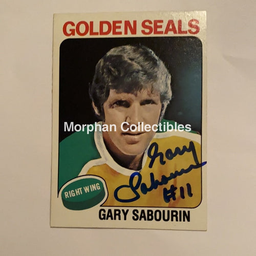 Gary Sabourin - Autographed Card 1975-76 Topps