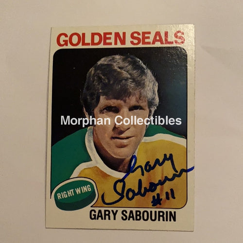 Gary Sabourin - Autographed Card 1975-76 Topps