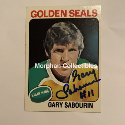 Gary Sabourin - Autographed Card 1975-76 Topps
