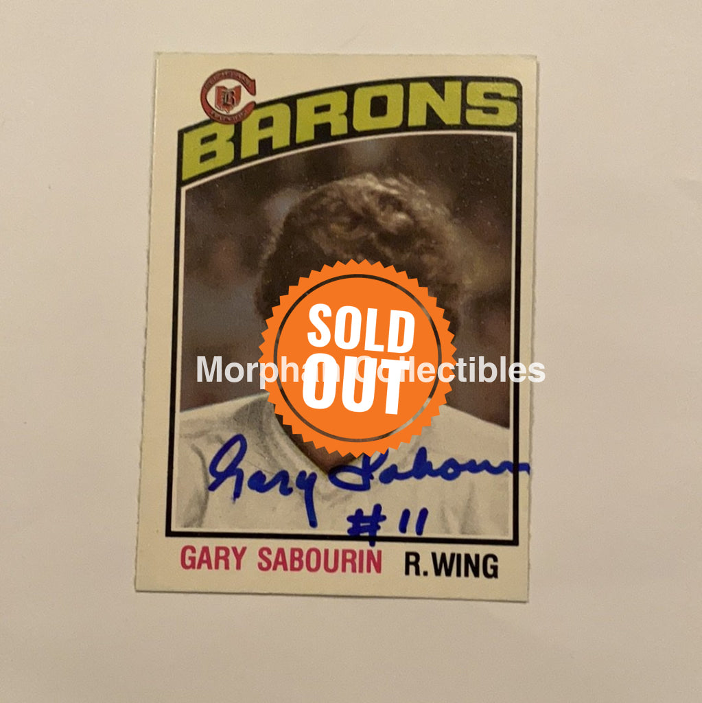 Gary Sabourin - Autographed Card 1976-77 Opc