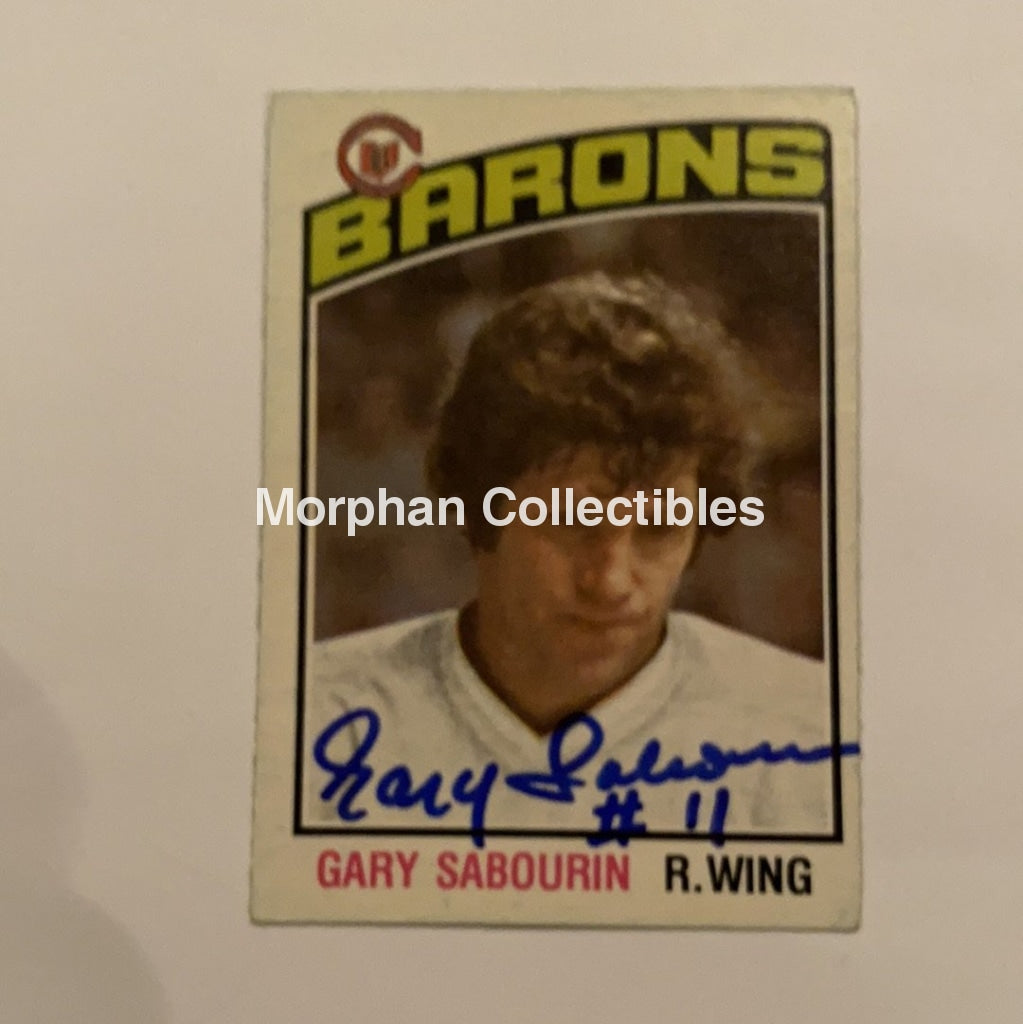 Gary Sabourin - Autographed Card 1976-77 Opc