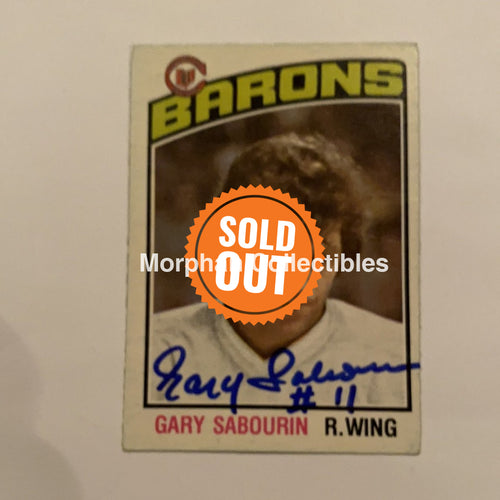 Gary Sabourin - Autographed Card 1976-77 Opc
