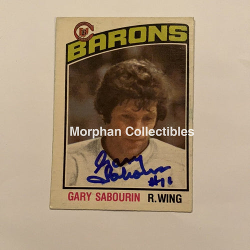 Gary Sabourin - Autographed Card 1976-77 Opc