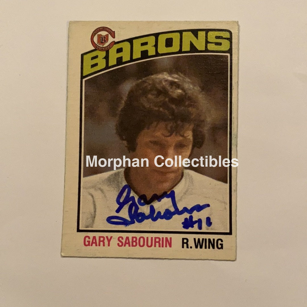 Gary Sabourin - Autographed Card 1976-77 Opc