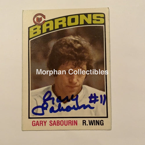 Gary Sabourin - Autographed Card 1976-77 Opc