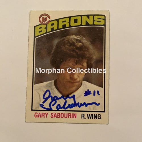 Gary Sabourin - Autographed Card 1976-77 Opc