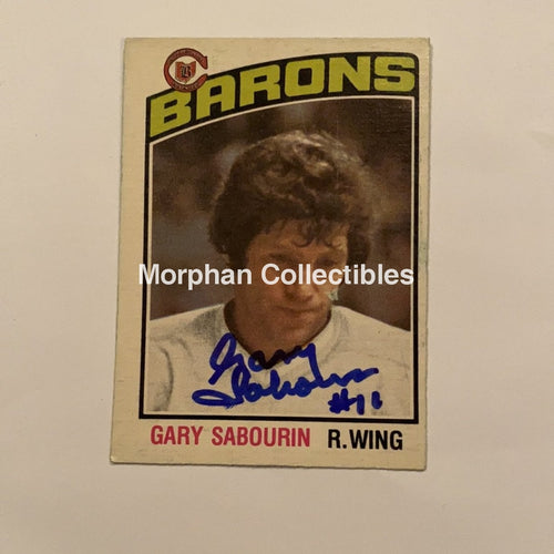 Gary Sabourin - Autographed Card 1976-77 Opc