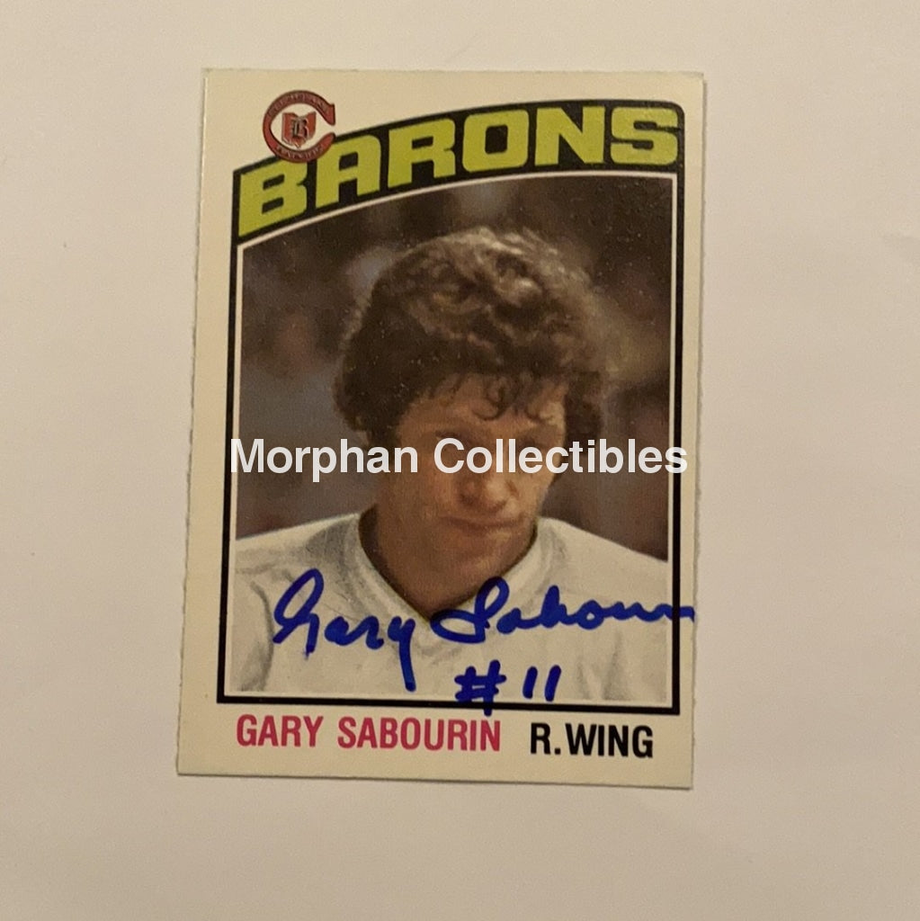 Gary Sabourin - Autographed Card 1976-77 Opc