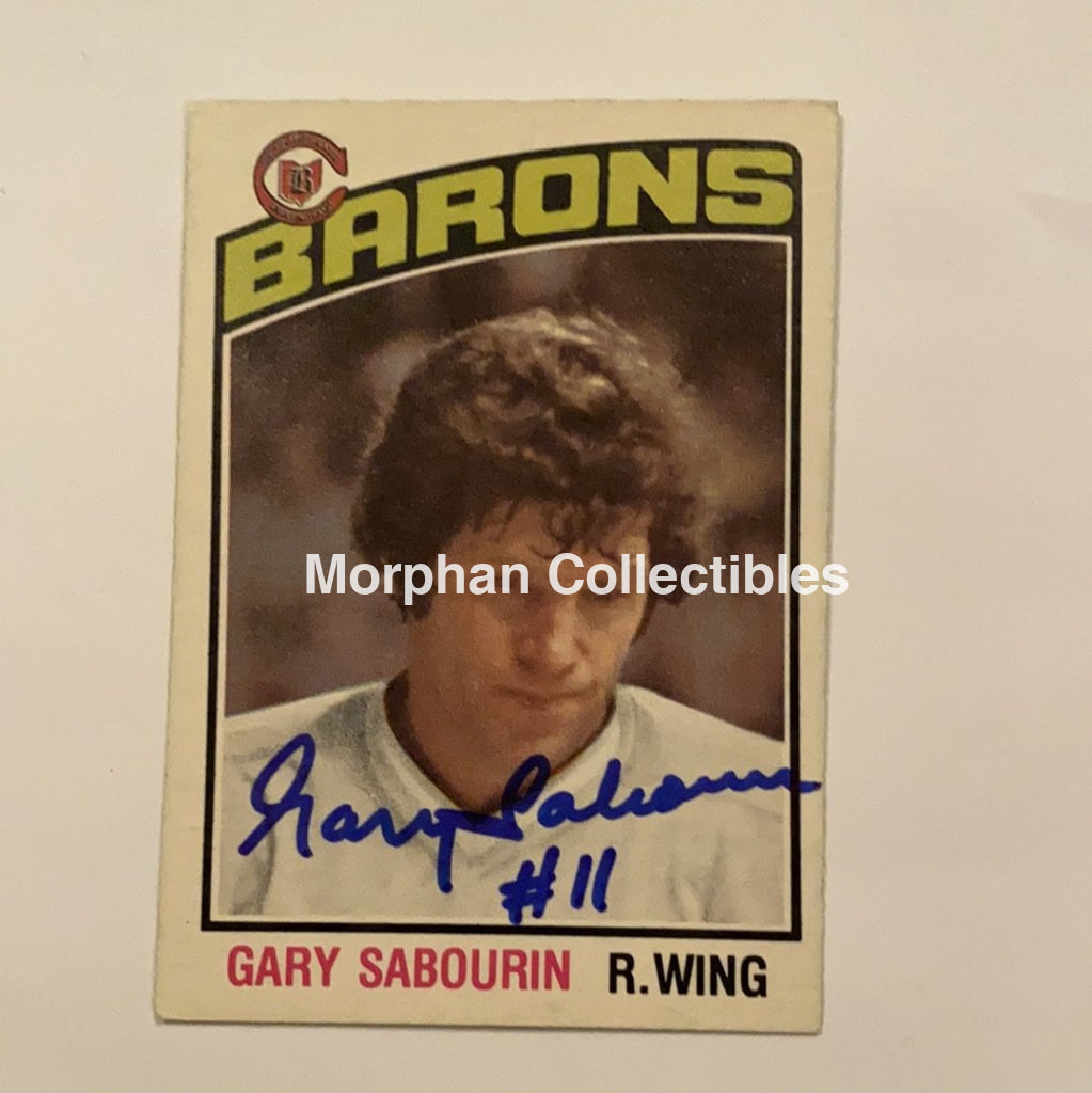Gary Sabourin - Autographed Card 1976-77 Opc