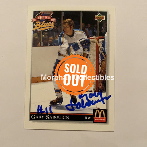 Gary Sabourin - Autographed Card Best Of Blues Upper Deck